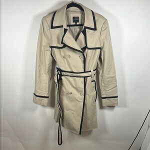The Limited Tan Trench Coat with Black Accents